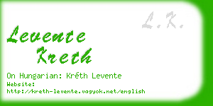 levente kreth business card